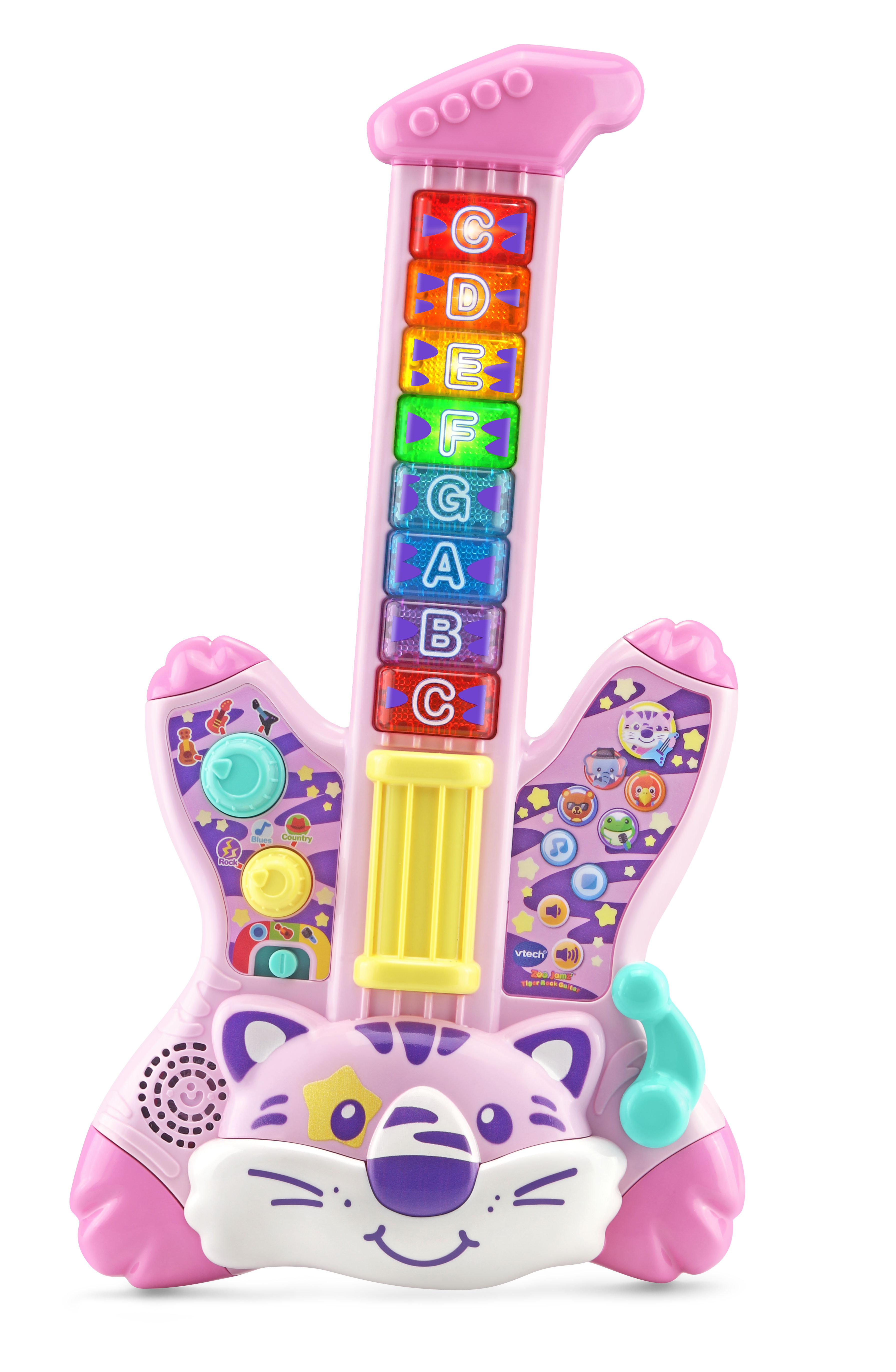 Zoo Jamz® Tiger Rock Guitar™ - Pink